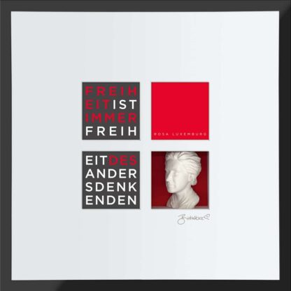 birkelbach-wortkunst3-zitatequadrate-bild-rosa-luxemburg-rahmen-schwarz-55-x-55-cm