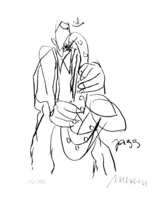 Armin Mueller-Stahl Jazz Lithographie Galerie Hunold
