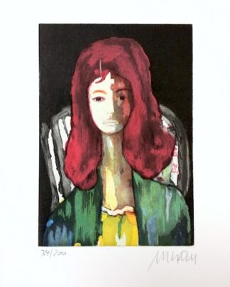 Armin Mueller-Stahl Mädchen mit roten Haaren Farbradierung Galerie Hunold