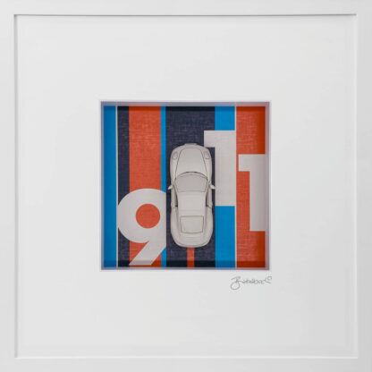 birkelbach-wortkunst3-objektbild-porsche-911-rahmen-weiss