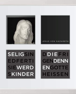 birkelbach-wortkunst3-zitatequadrate-bild-jesus-von-nazareth-rahmen-weiss-35-x-35-cm