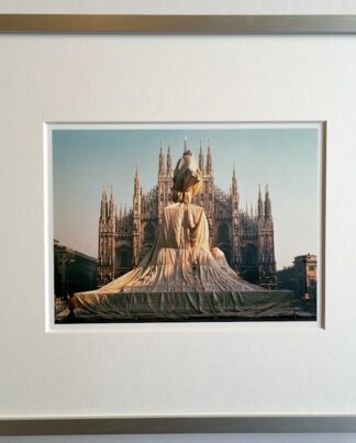 Christo | Wrapped Monument to Vittorio Emanuele - gerahmter Miniprint