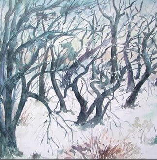 Günter Grass Baumlandschaft im Winter