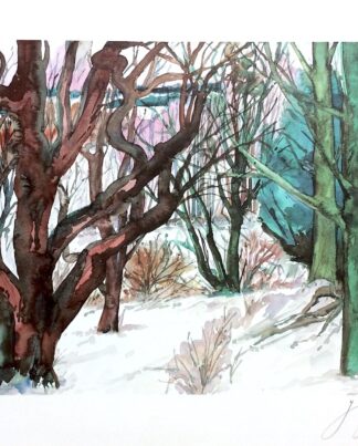 Günter Grass Winterlandschaft Algraphie Galerie Hunold
