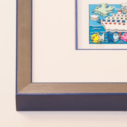 Holzrahmen silber/blau | 20 x 30 cm