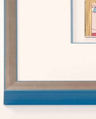 Holzrahmen silber/hellblau | 20 x 30 cm