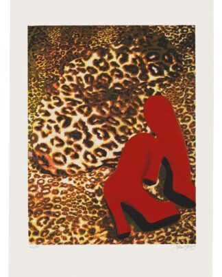 James Francis Gill Cheetah Nude With Red Boots