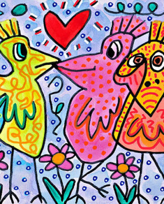 James Rizzi A bunch of beautiful birds