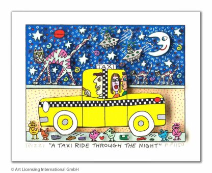 James Rizzi A Taxi Ride Through The Night
