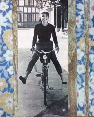 Jane Framer Kunstblock Audrey Hepburn blau