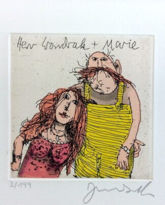 Janosch Herr Wondrak und Marie im Herbst 98 Galerie Hunold