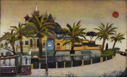 Jutta Votteler Barcelona Blaue Straßenbahn