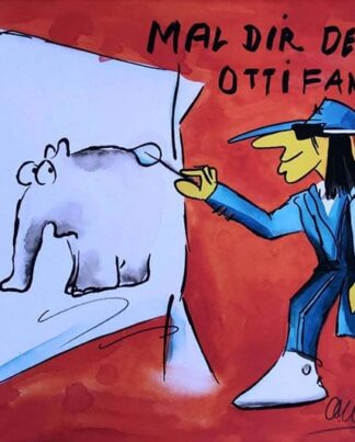Otto Waalkes Mal Dir Deinen Ottifanten (Leinwand)