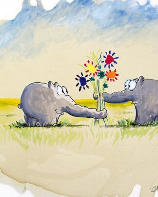 Statt Blumen - Leinwand