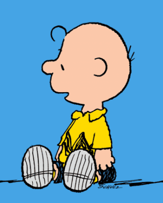 Peanuts Charlie Brown Blue Leinwand