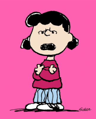 Peanuts Lucy Pink Leinwand
