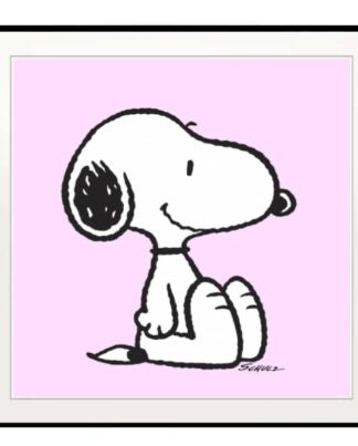 Peanuts Snoopy Pink gerahmt