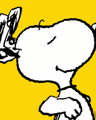 Peanuts Snoopy Yellow Leinwand