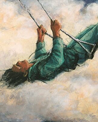 Peter Wever | Schaukel in Wolken (grün)