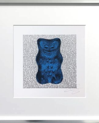 SAXA Goldbär Blaubeere Mini Edition gerahmt Galerie Hunold