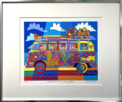 Flower Power Highway - gerahmt -