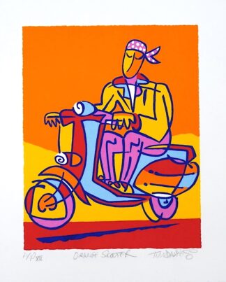 Tim Davies Orange Scooter