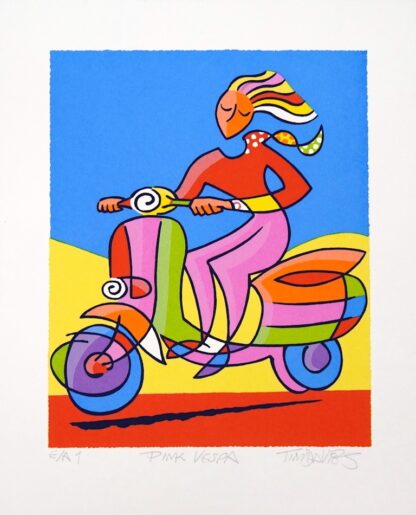 Tim Davies Pink Vespa