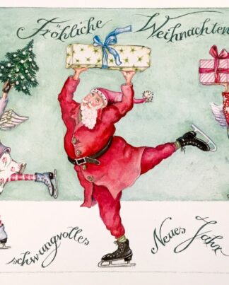Christina Thrän: Weihnachtskarte "Schwungvolles Neues Jahr"