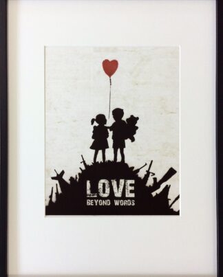 Banksy Love beyond words gerahmt