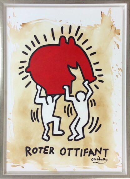 Otto Waalkes Roter Ottifant Unikat Galerie Hunold