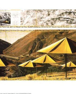 Christo The Umbrellas Yellow I, handsigniert