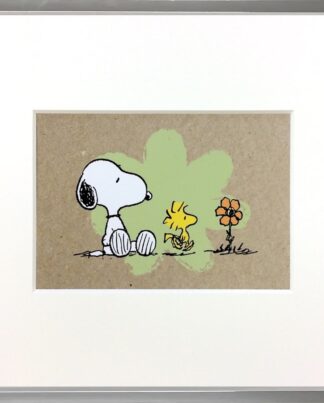 Peanuts-Flower-Power-Snoopy-und-Woodstock-Miniprint-gerahmt-Galerie-Hunold.jpg