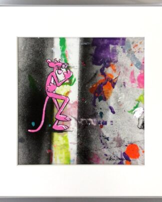 Andrea Ottanjann Pink Panther Unikat gerahmt 