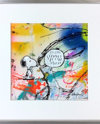 Andrea Ottanjann Talk Snoopy und Woodstock Unikat gerahmt