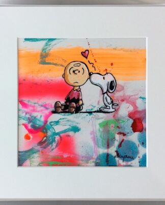 Andrea Ottanjann Love Charlie Brown Unikat gerahmt