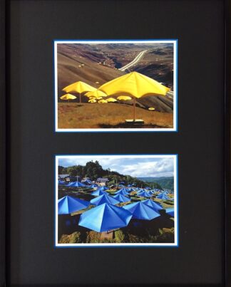 Christo The Umbrellas Collage gerahmt 
