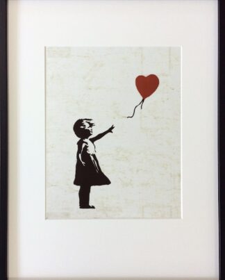 Banksy Mädchen mit rotem Ballon gerahmt