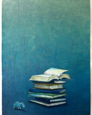 Antje Wichtrey ein Berg von Ideen (Bücherstapel, Hippo) Unikat