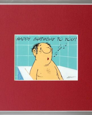 Loriot Happy Birthday to you (Badewanne) Miniprint